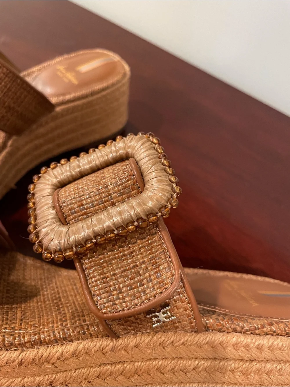 Woven Espadrille Platform Slide Sandals - Tan—Sam Edelman